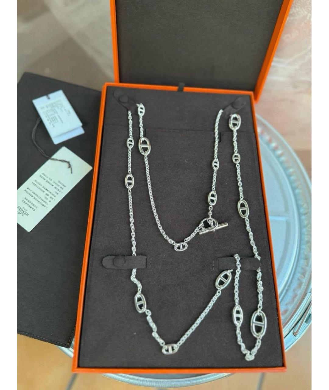 HERMES Серебряная серебряная цепочка, фото 2