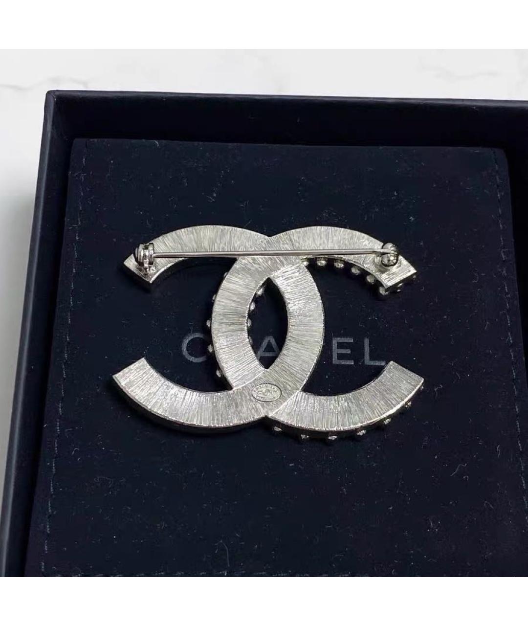 CHANEL Серебряная металлическая булавка / брошь, фото 4