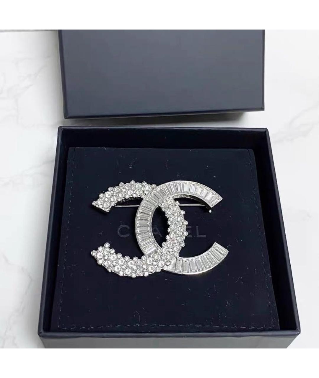 CHANEL Серебряная металлическая булавка / брошь, фото 5