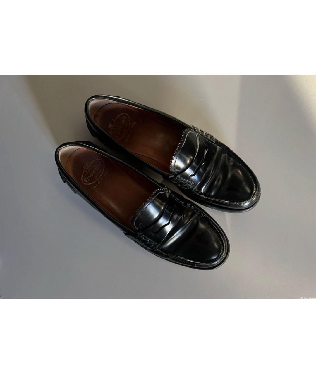 CHURCH'S Черные кожаные лоферы, фото 2