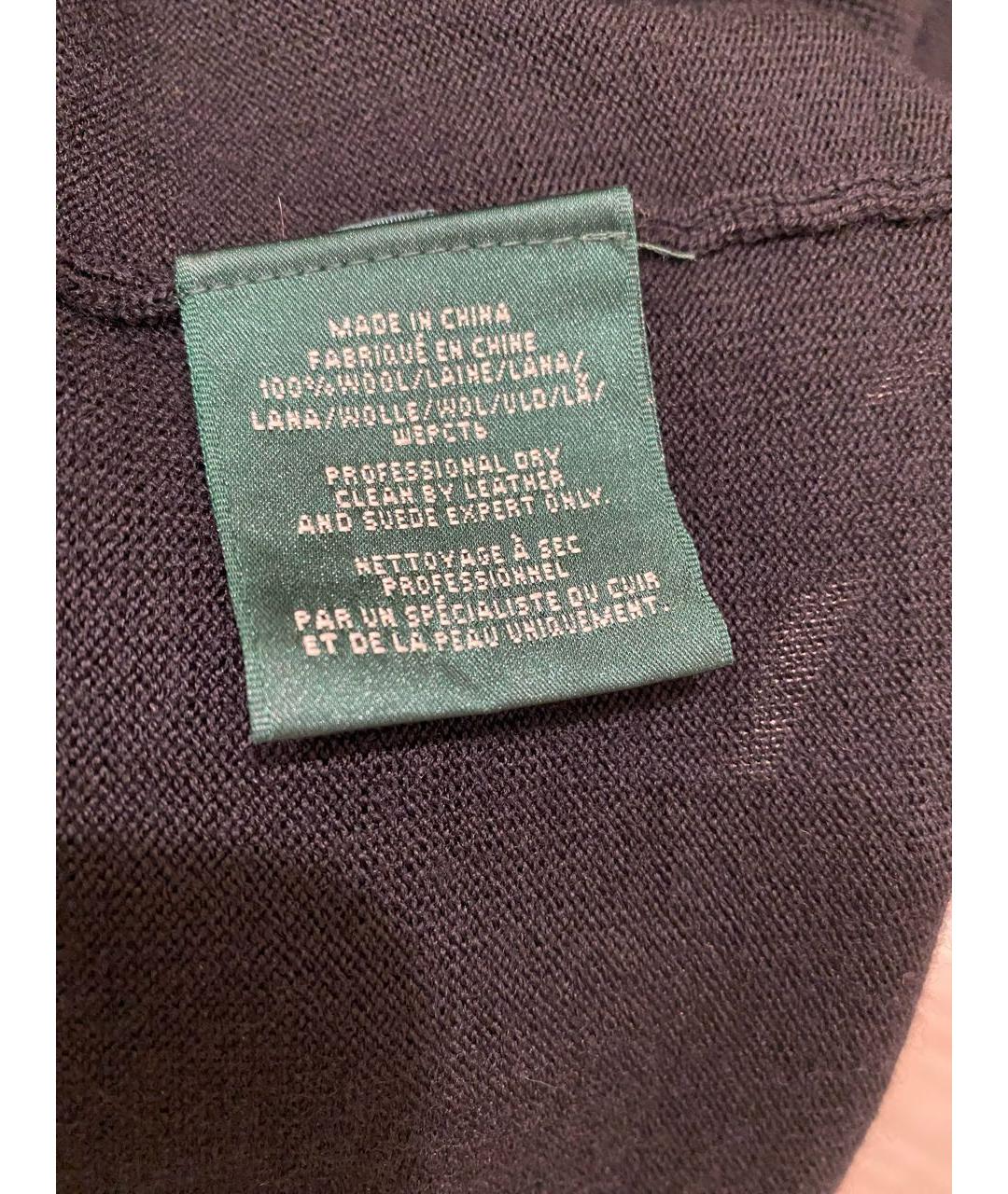 RALPH LAUREN COLLECTION Черное шерстяное повседневное платье, фото 5