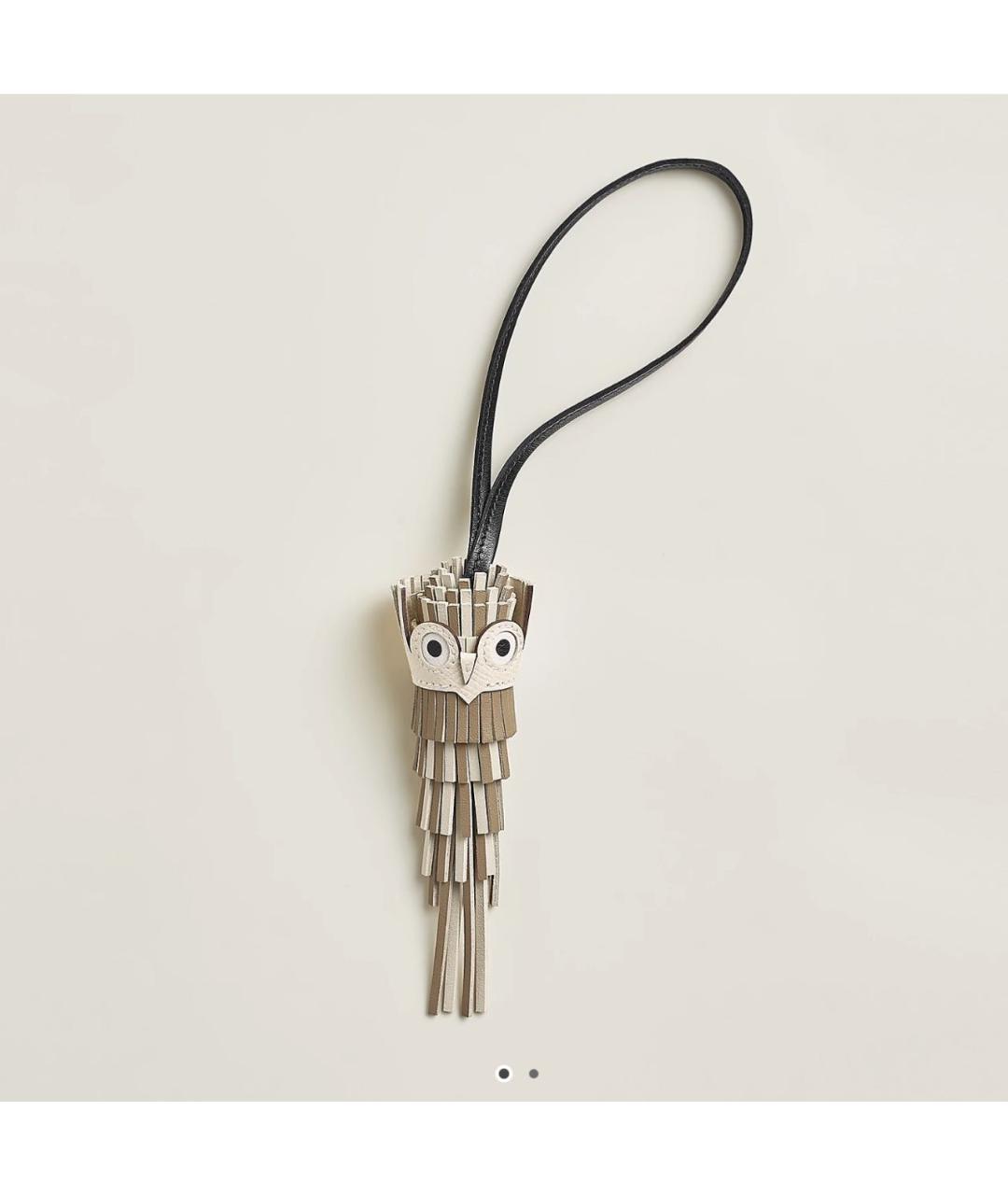 HERMES Бежевый брелок, фото 3