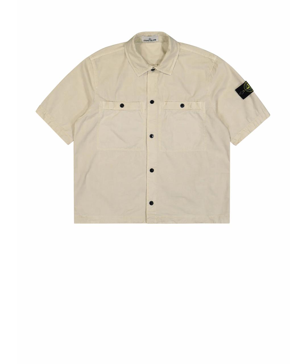 STONE ISLAND Бежевая хлопковая кэжуал рубашка, фото 1