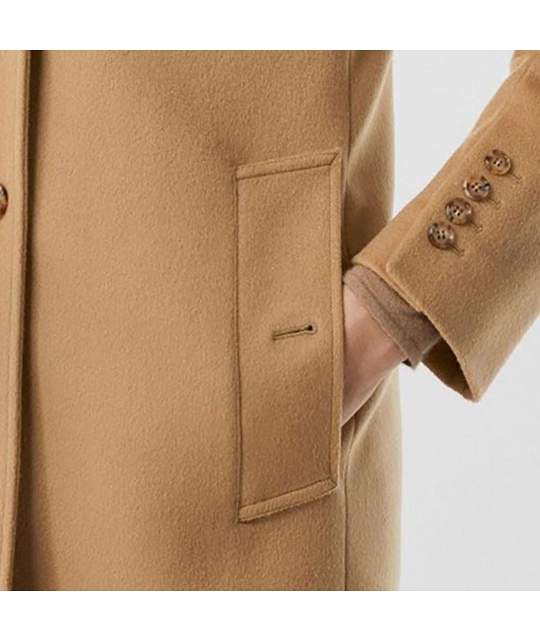 BURBERRY Бежевое шерстяное пальто, фото 6