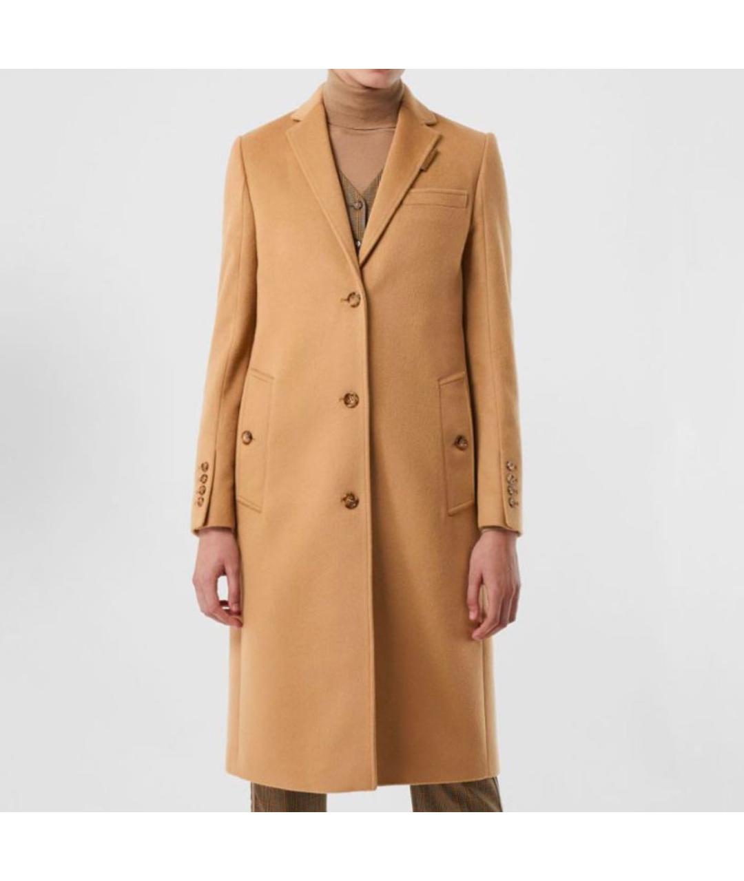 BURBERRY Бежевое шерстяное пальто, фото 2