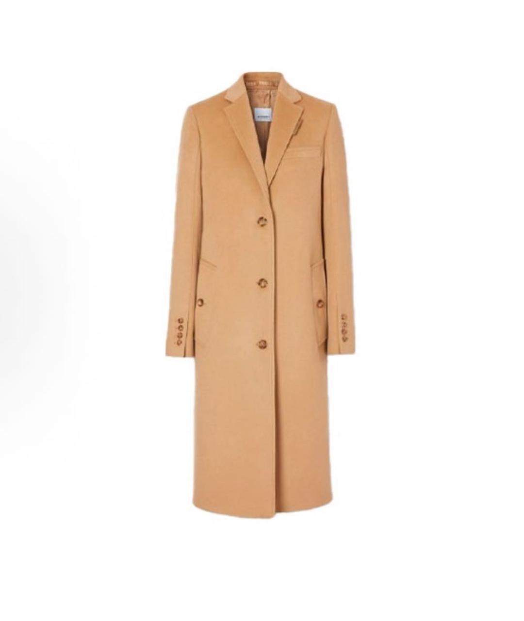BURBERRY Бежевое шерстяное пальто, фото 1
