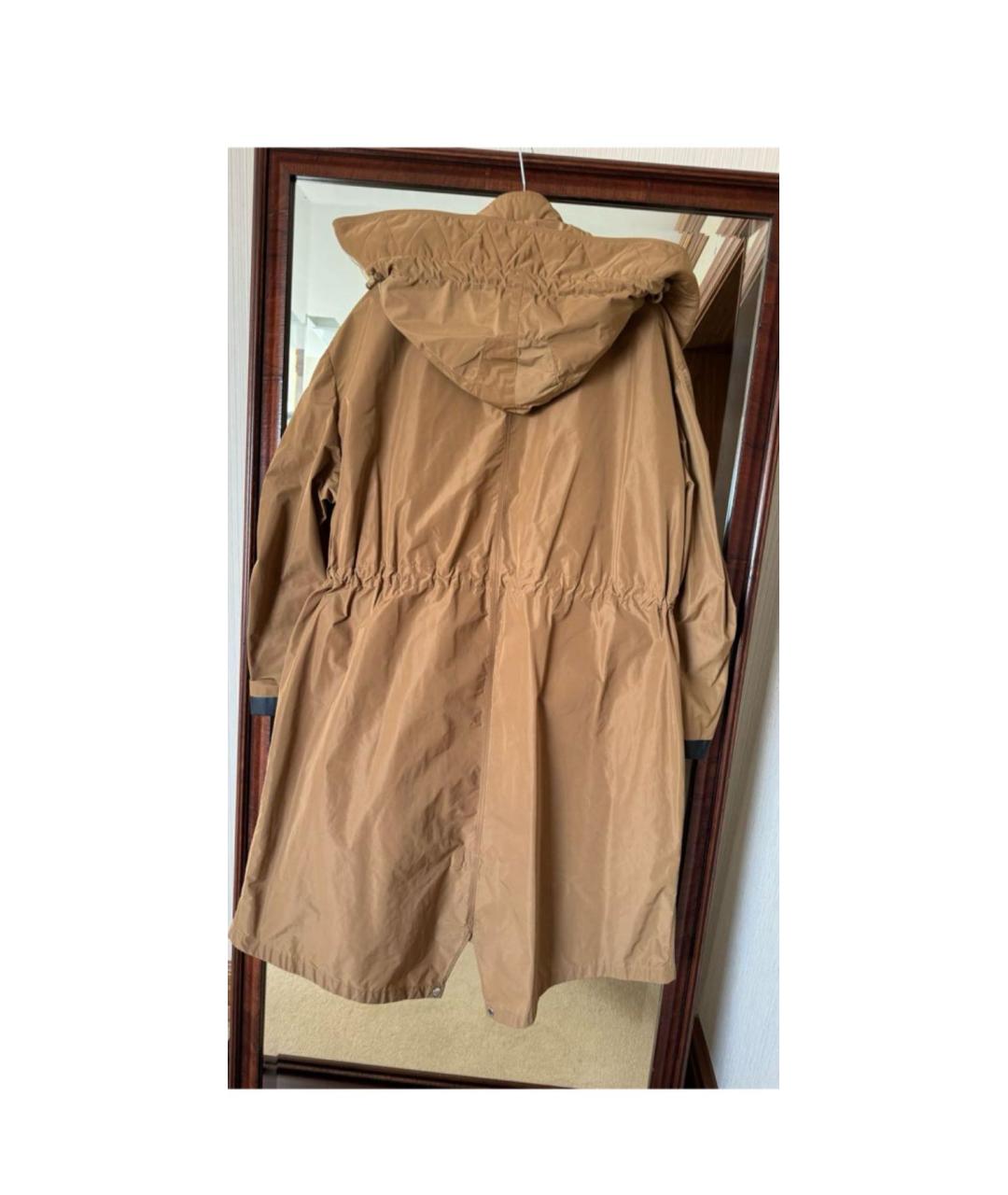 BURBERRY Бежевый полиэстеровый тренч/плащ, фото 2