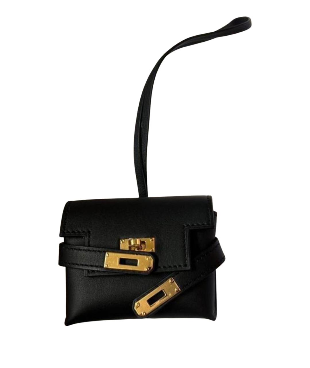 HERMES Черный брелок, фото 1