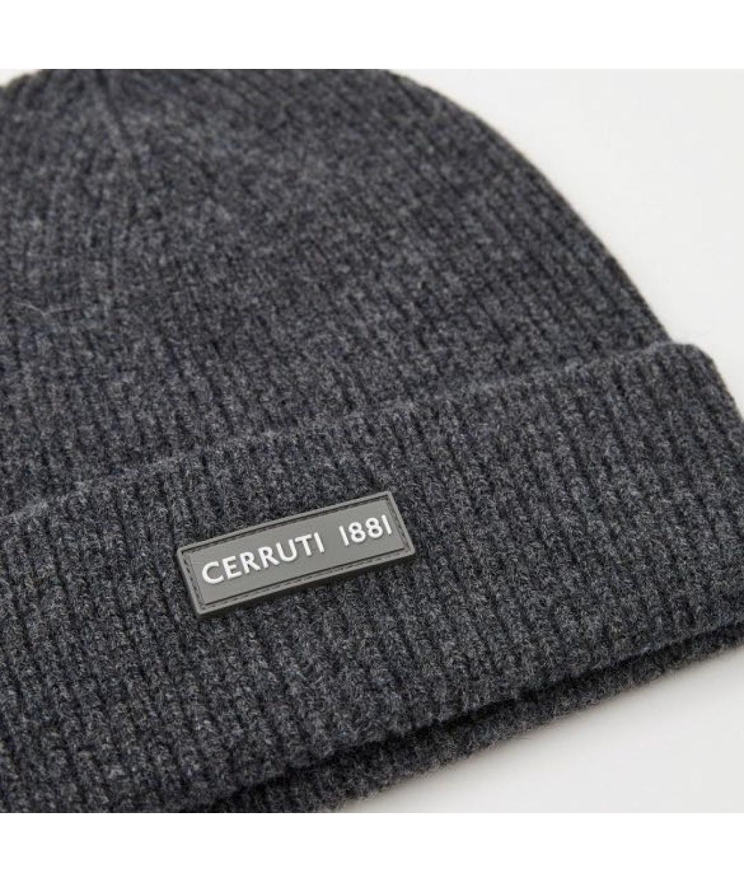 CERRUTI 1881 Антрацитовая шерстяная шапка, фото 3