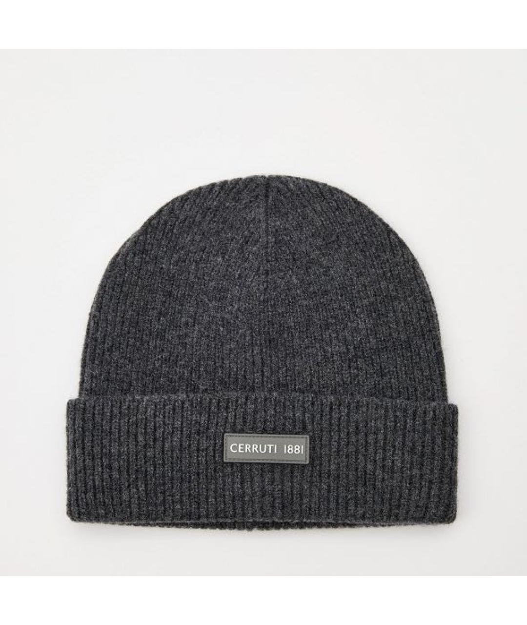 CERRUTI 1881 Антрацитовая шерстяная шапка, фото 9