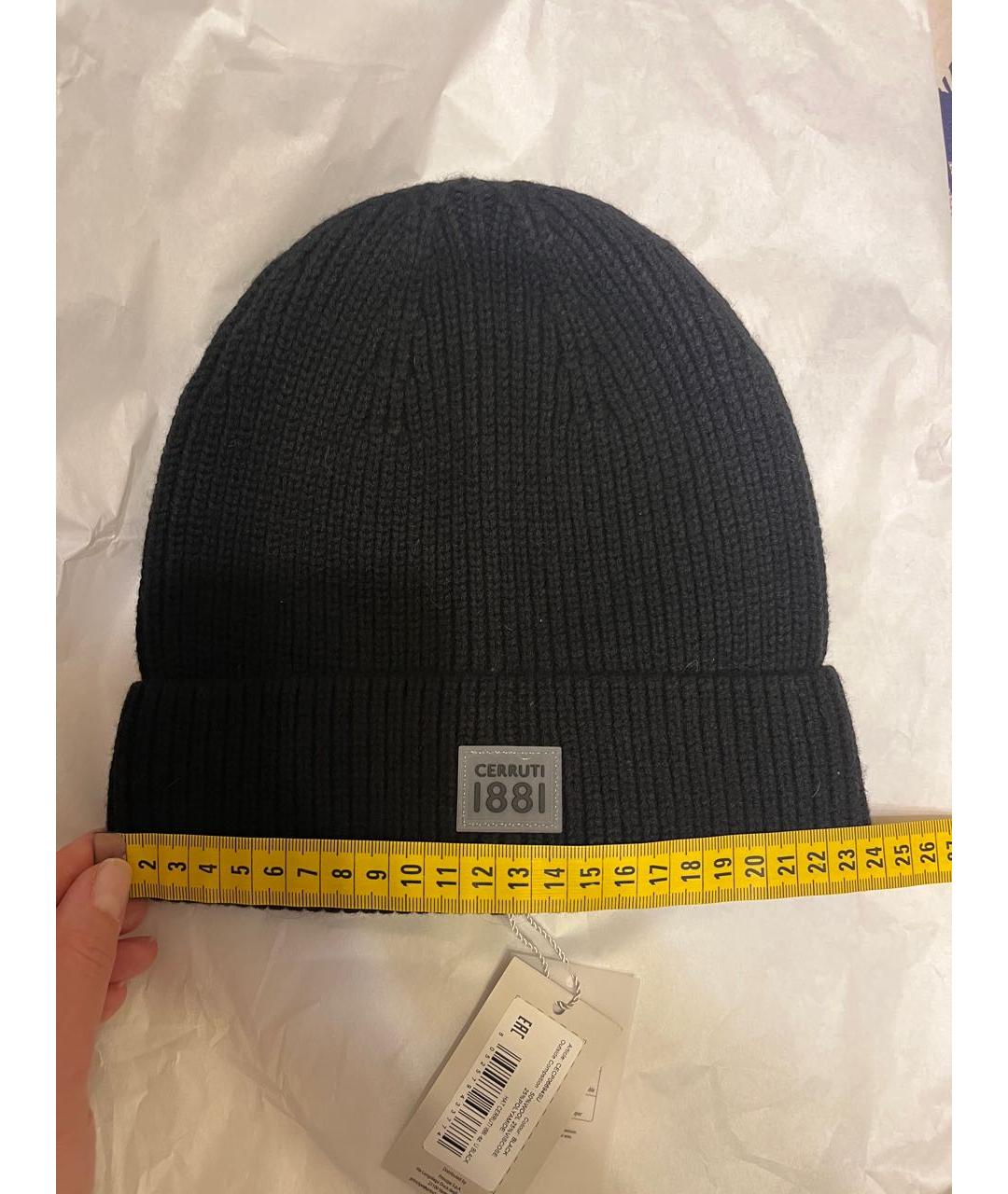 CERRUTI 1881 Черная шерстяная шапка, фото 7