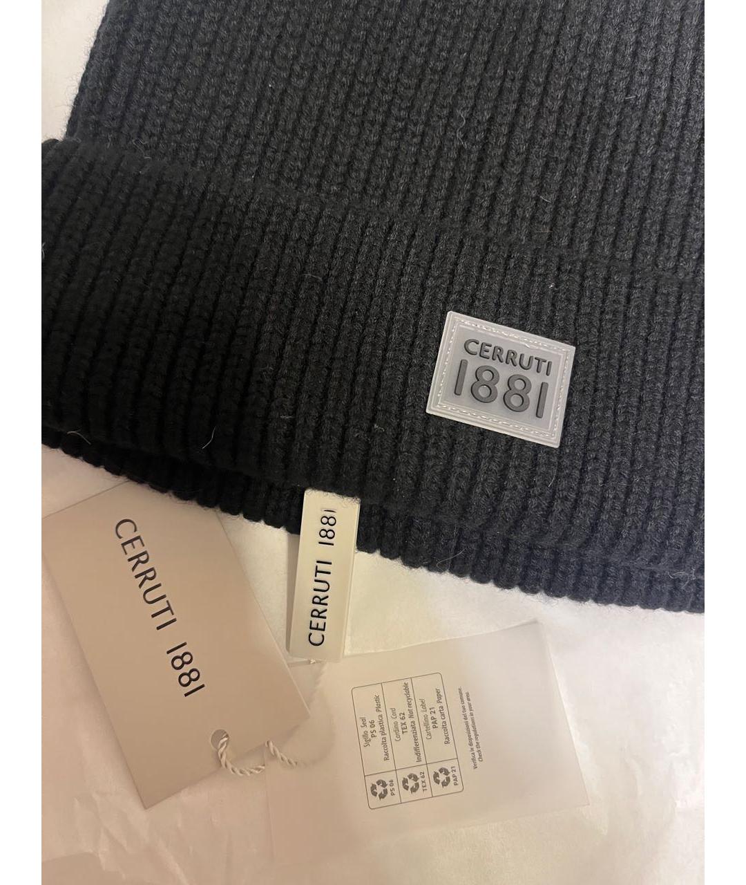 CERRUTI 1881 Черная шерстяная шапка, фото 5