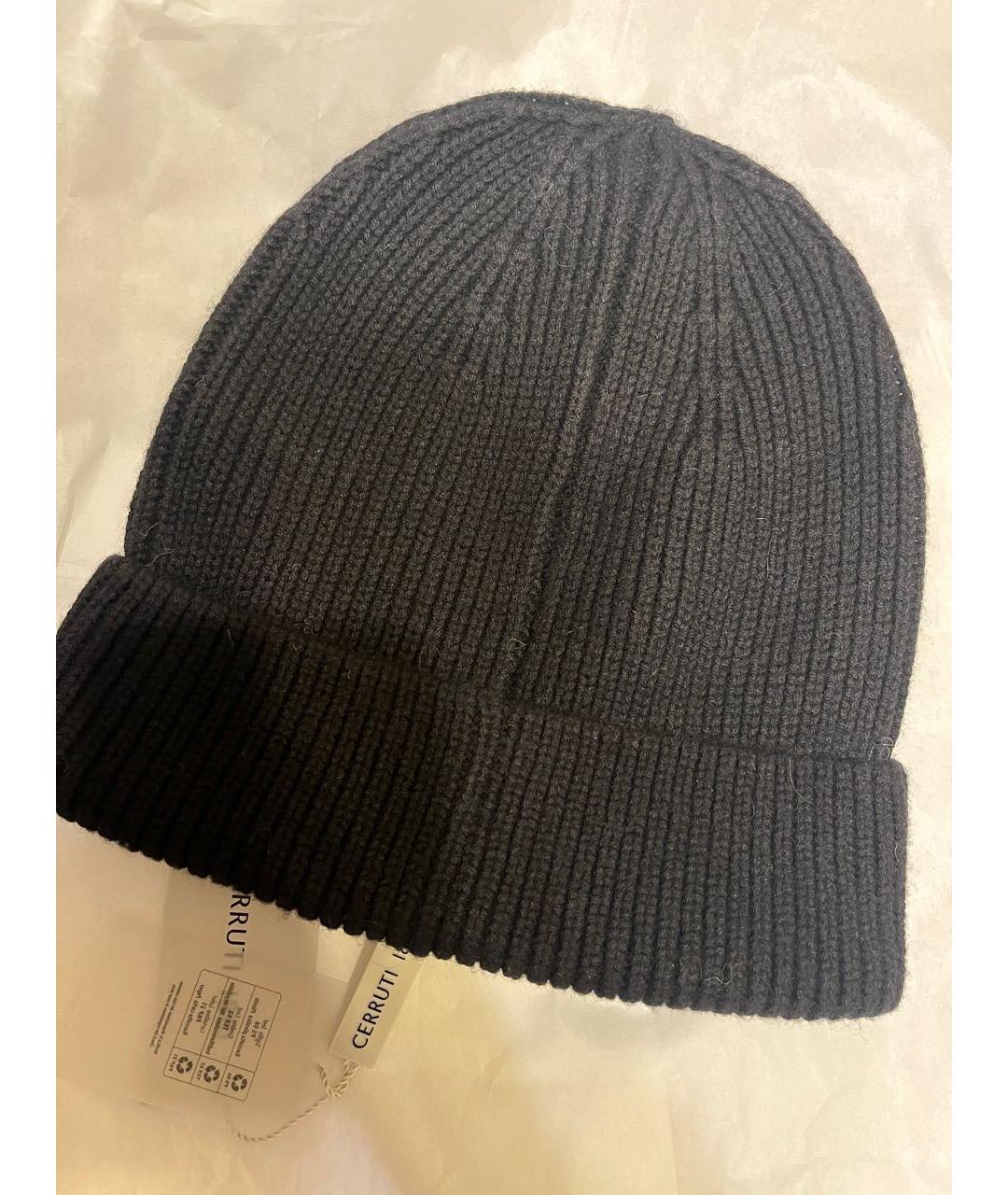 CERRUTI 1881 Черная шерстяная шапка, фото 6
