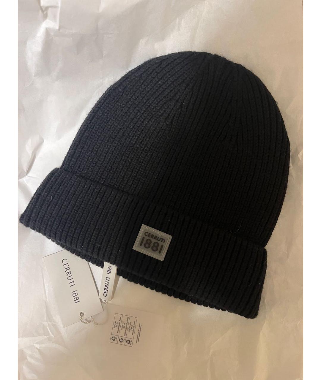 CERRUTI 1881 Черная шерстяная шапка, фото 4