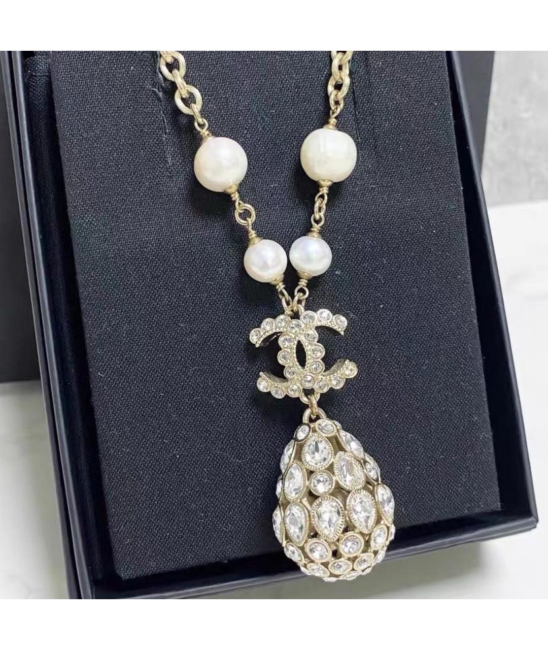 CHANEL Золотое металлическое колье, фото 3