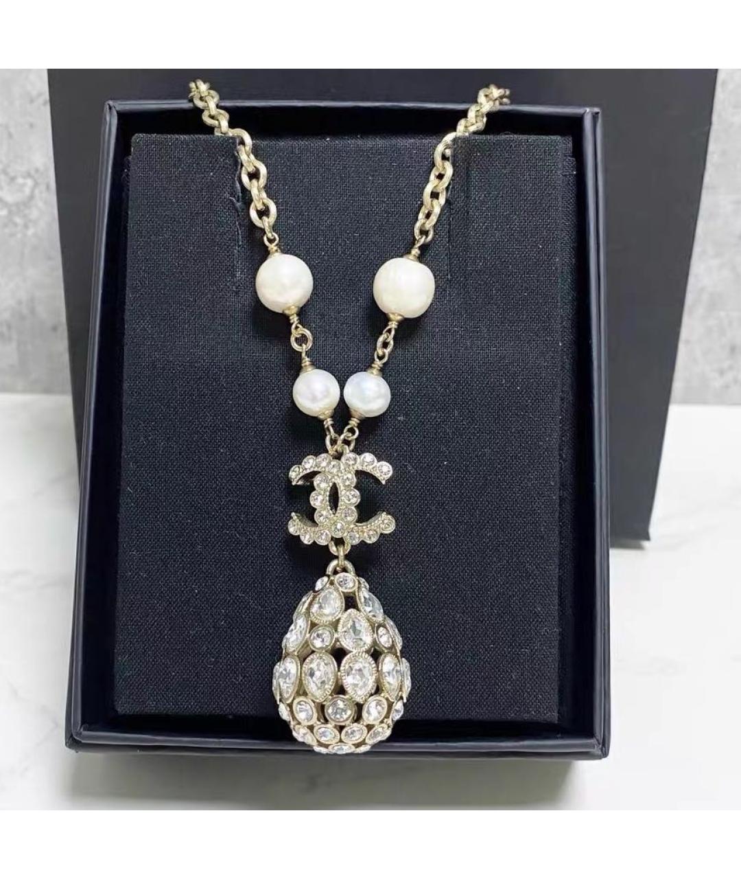 CHANEL Золотое металлическое колье, фото 2