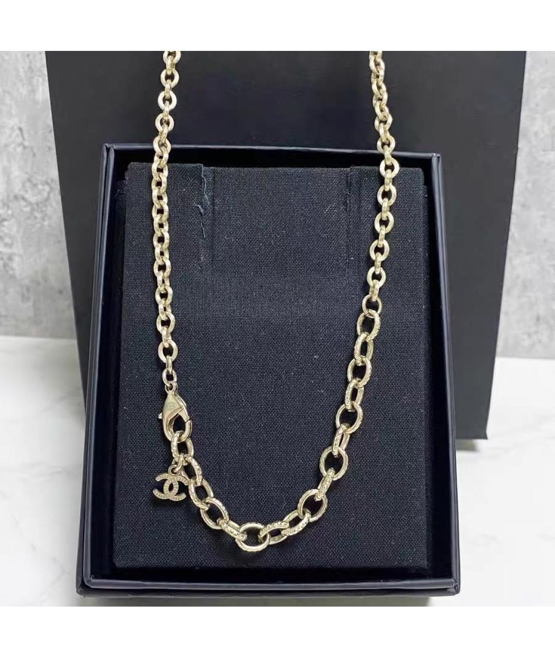 CHANEL Золотое металлическое колье, фото 4