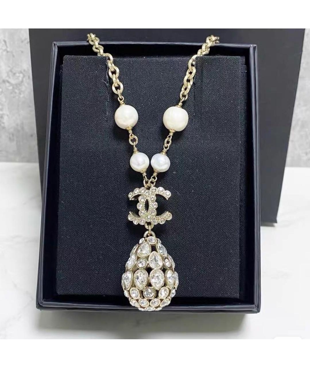 CHANEL Золотое металлическое колье, фото 5