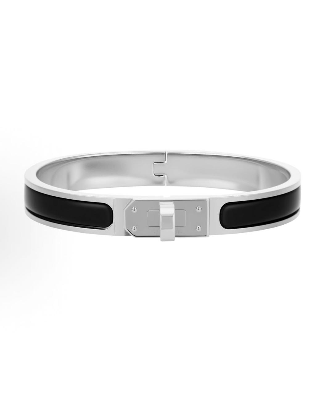 HERMES Черный металлический браслет, фото 5