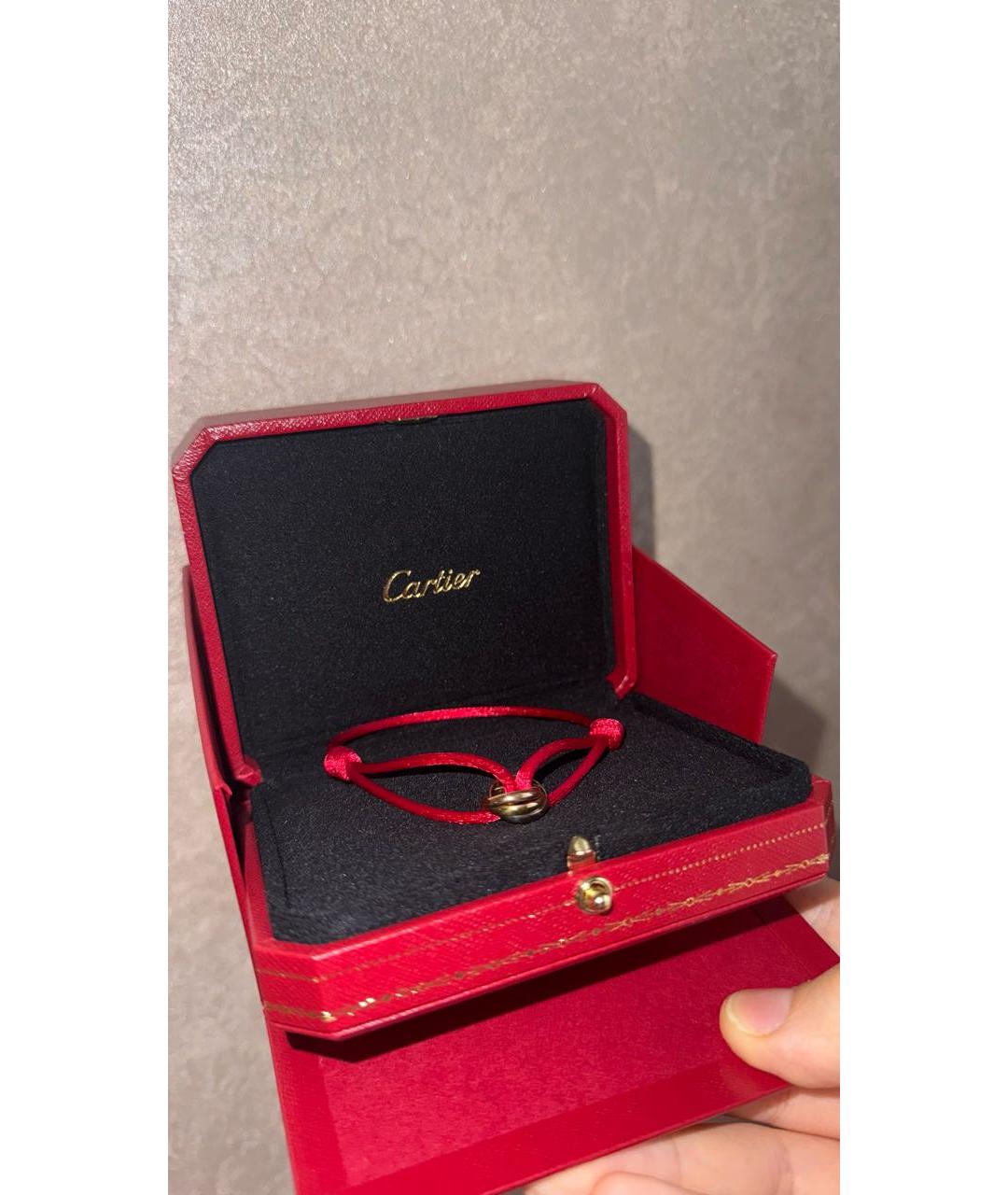 CARTIER Бордовый браслет из желтого золота, фото 2