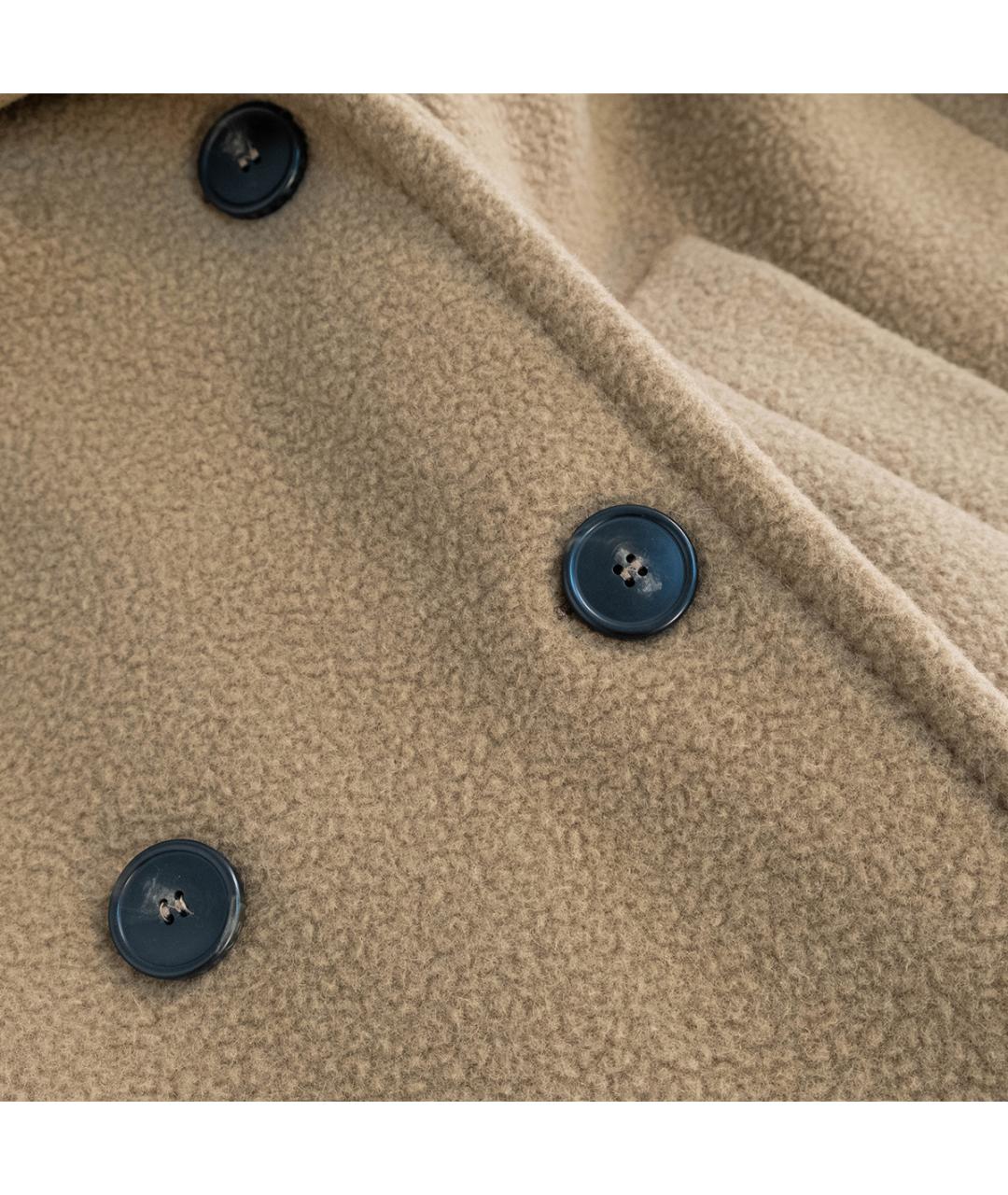 WEEKEND MAX MARA Бежевое шерстяное пальто, фото 4