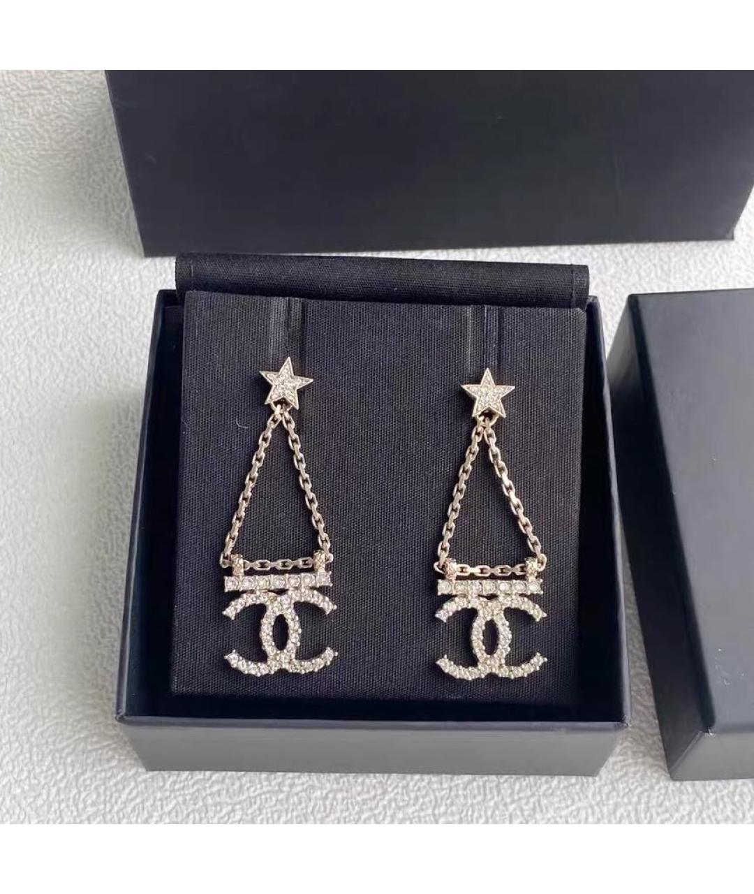 CHANEL Серебряные металлические серьги, фото 6