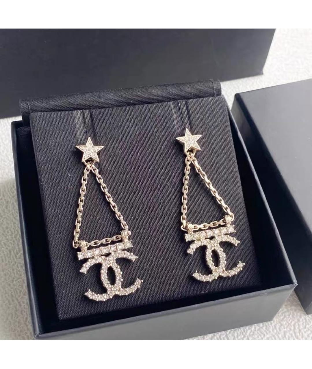 CHANEL Серебряные металлические серьги, фото 2