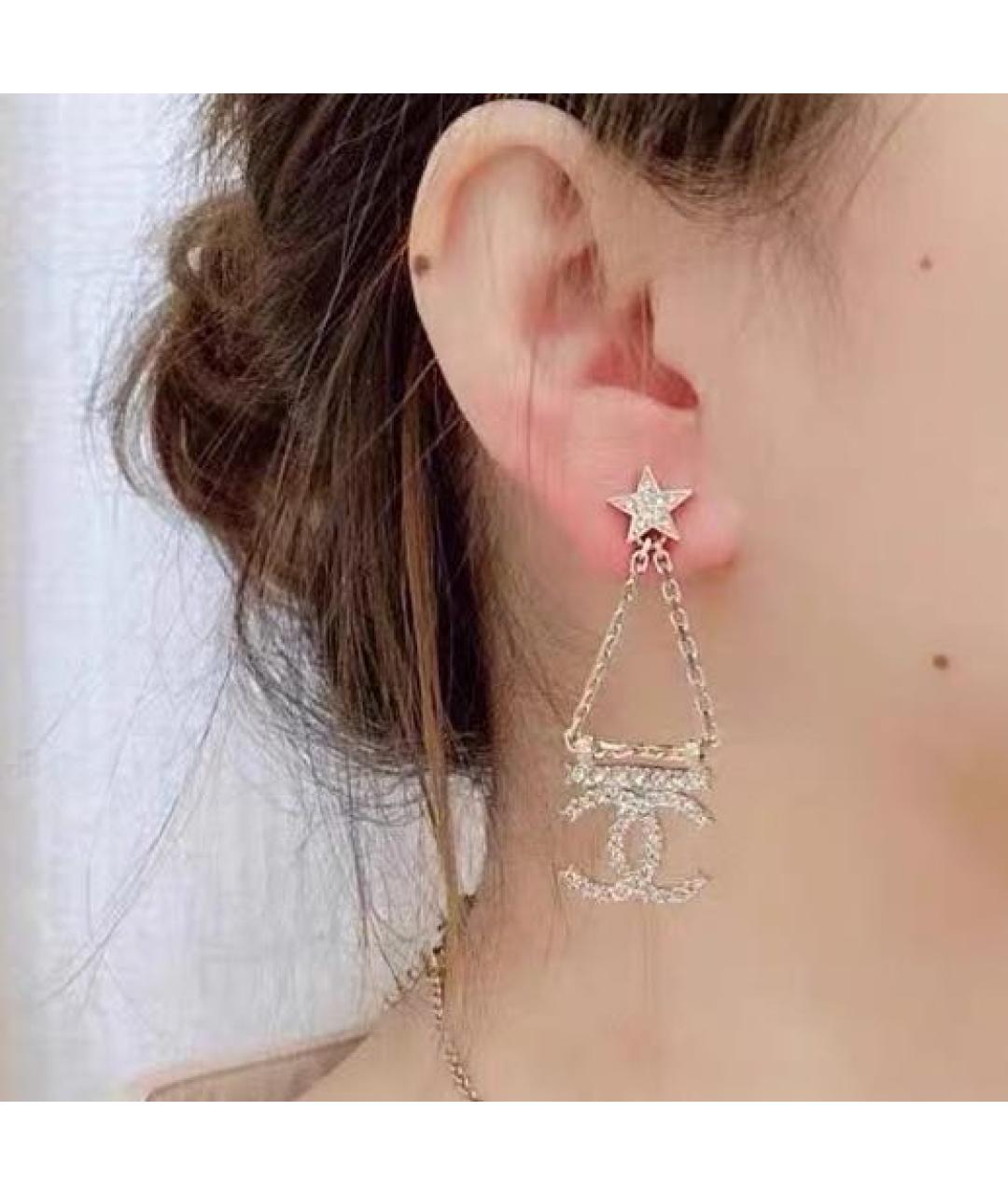 CHANEL Серебряные металлические серьги, фото 5