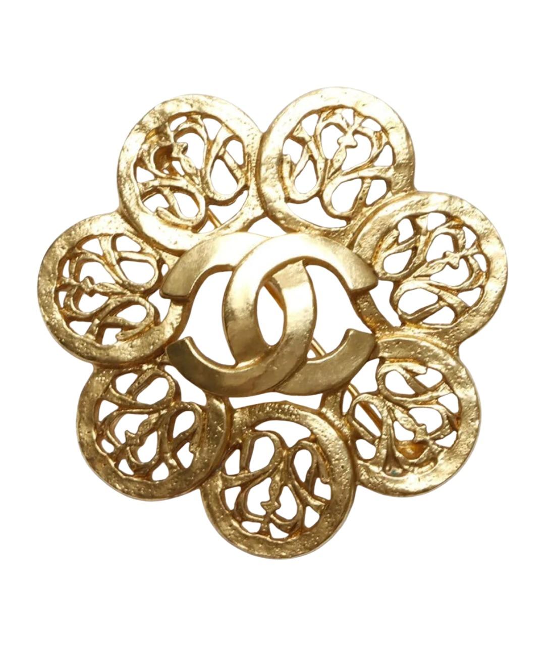 CHANEL Золотая металлическая булавка / брошь, фото 1