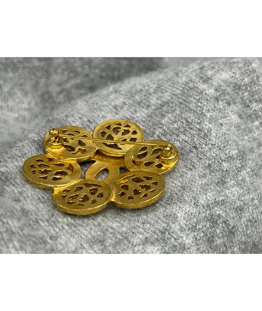 CHANEL Золотая металлическая булавка / брошь, фото 8