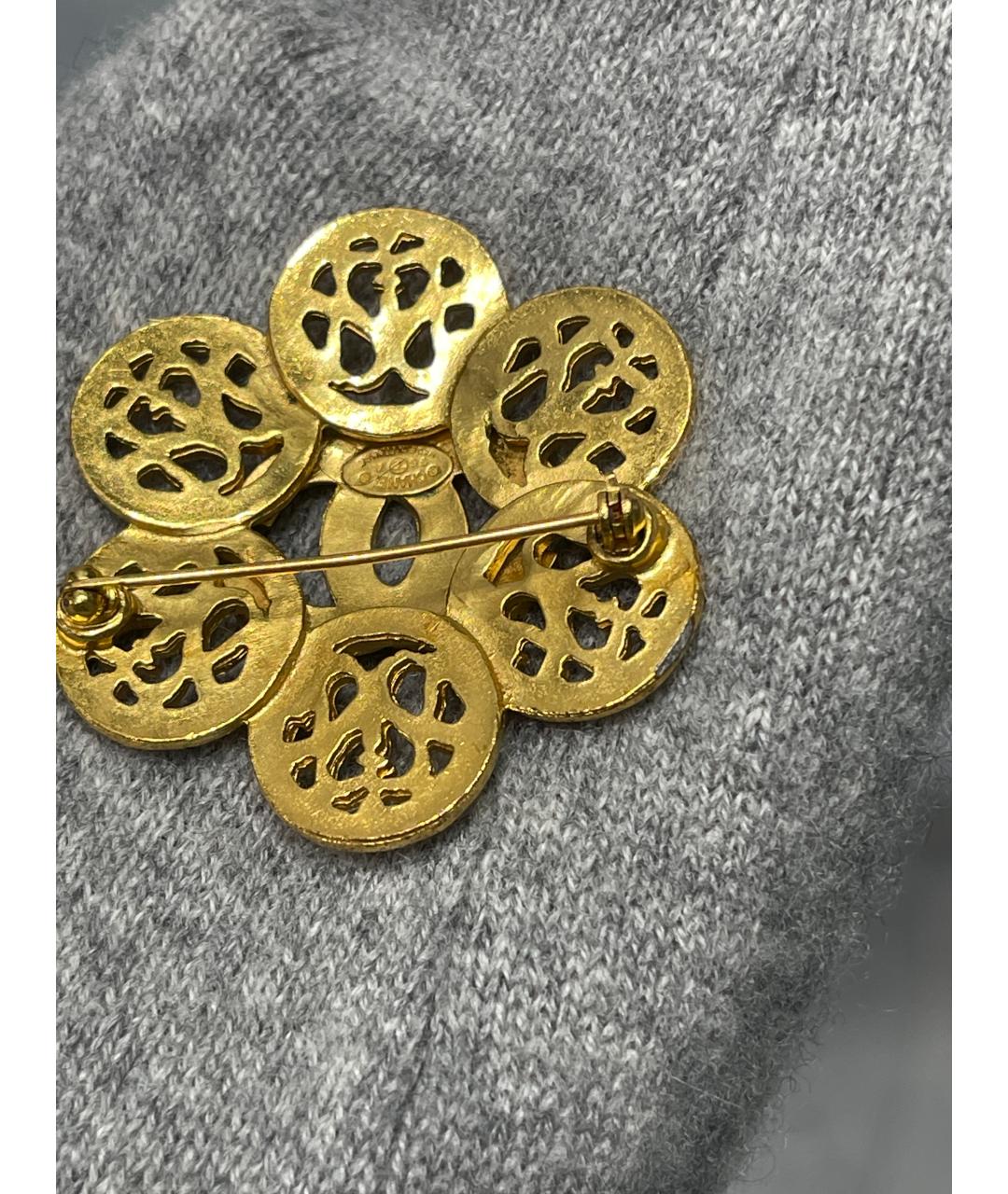 CHANEL Золотая металлическая булавка / брошь, фото 9