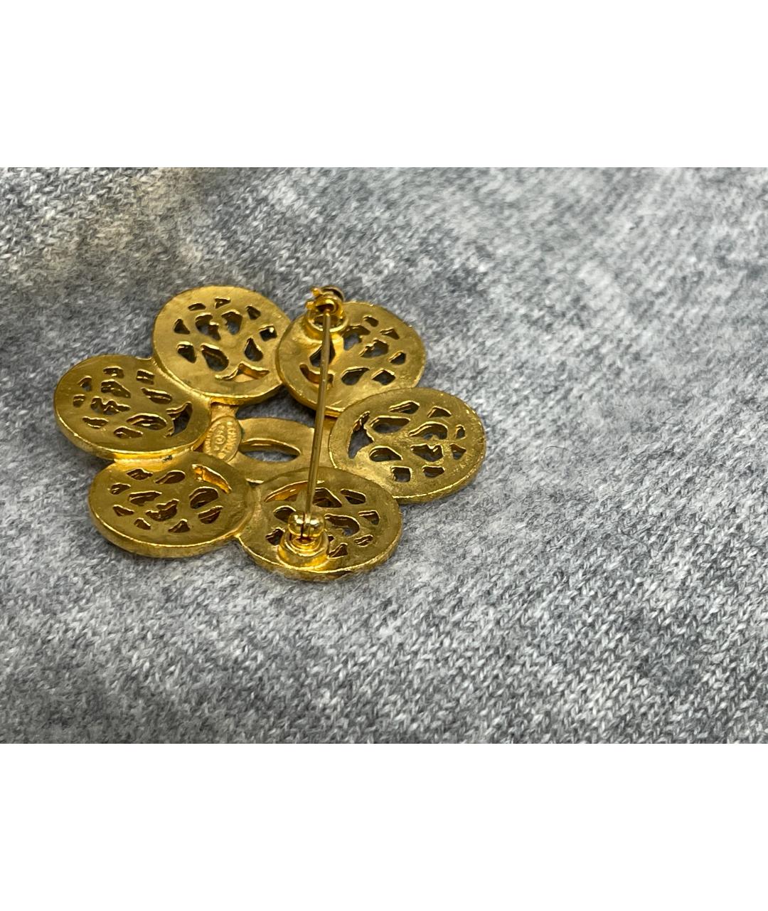 CHANEL Золотая металлическая булавка / брошь, фото 7