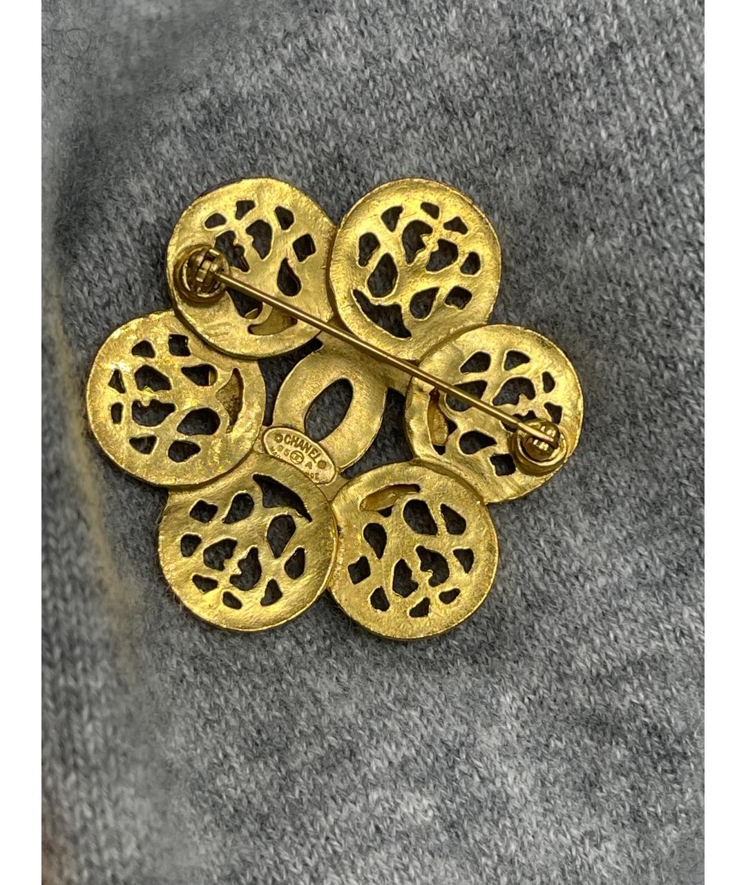 CHANEL Золотая металлическая булавка / брошь, фото 6