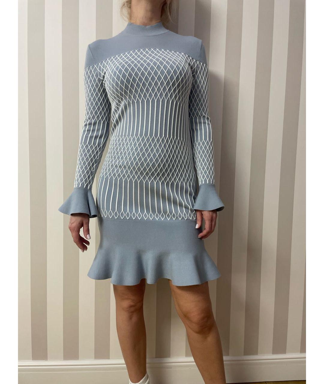 FENDI Голубое вискозное повседневное платье, фото 2