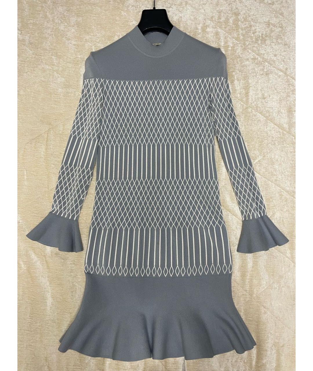 FENDI Голубое вискозное повседневное платье, фото 5