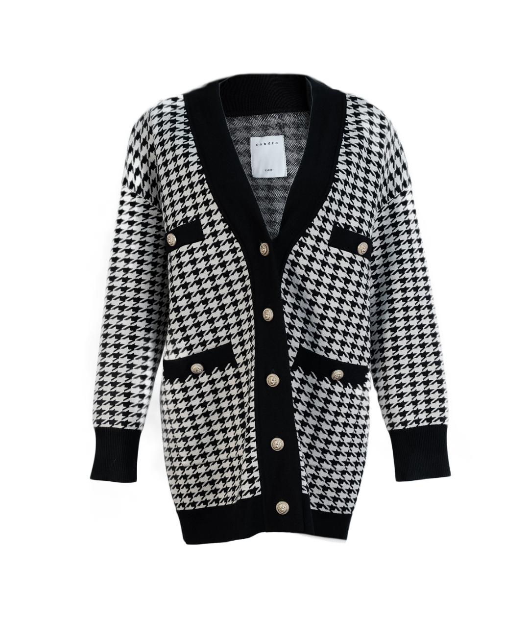 SANDRO Черный вискозный кардиган, фото 1