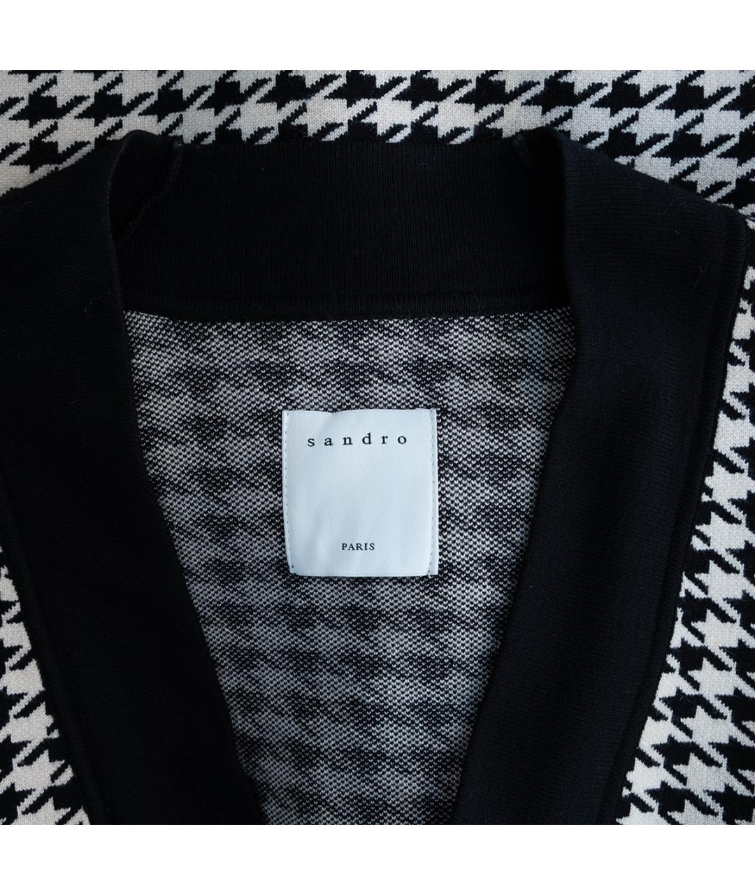 SANDRO Черный вискозный кардиган, фото 3