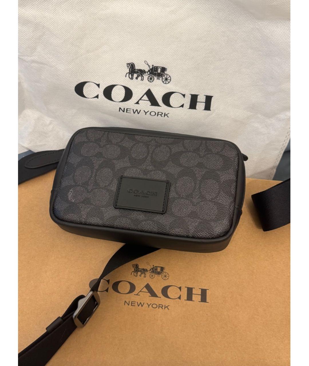 COACH Черная сумка на плечо, фото 4