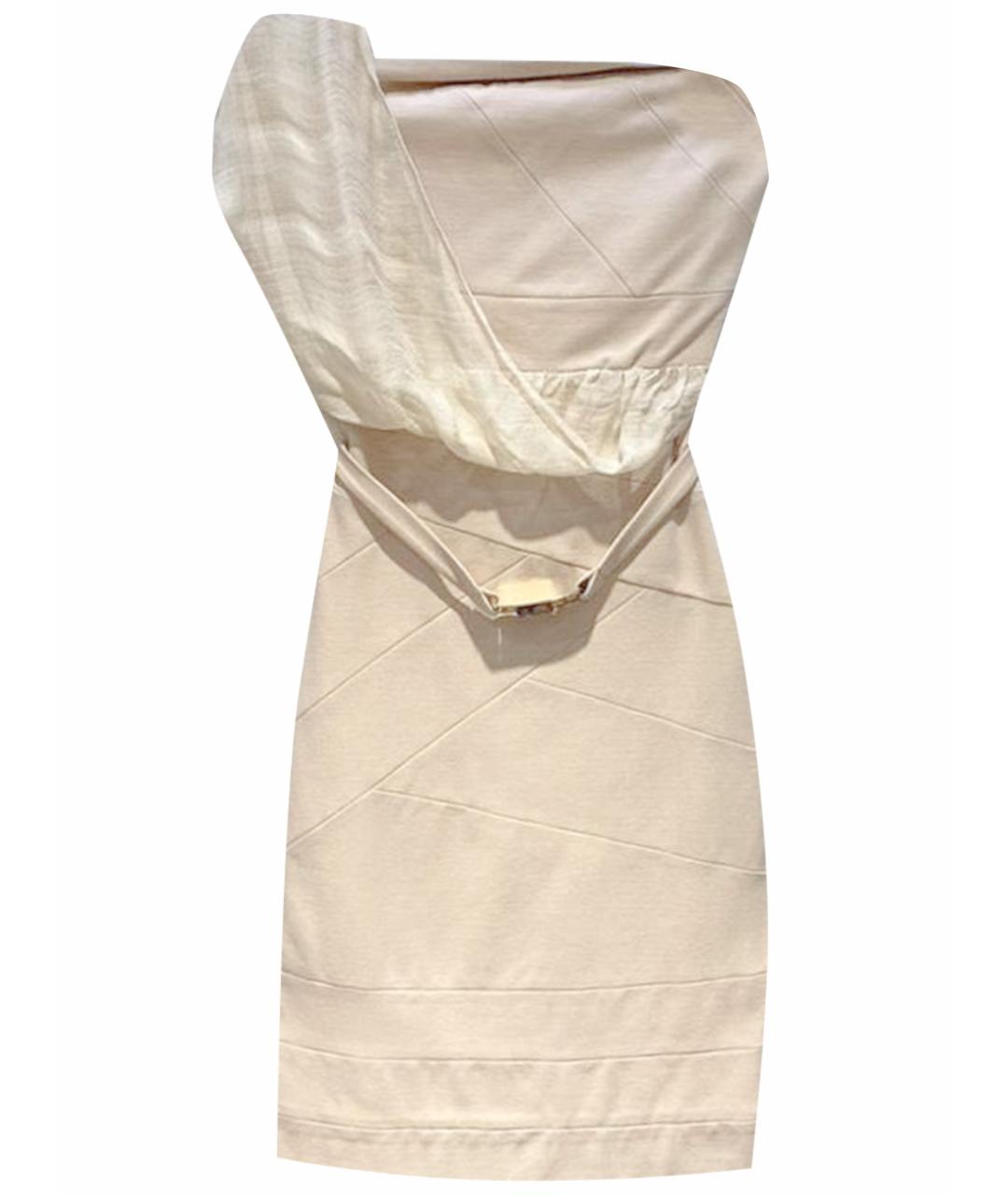 FENDI Бежевое коктейльное платье, фото 1