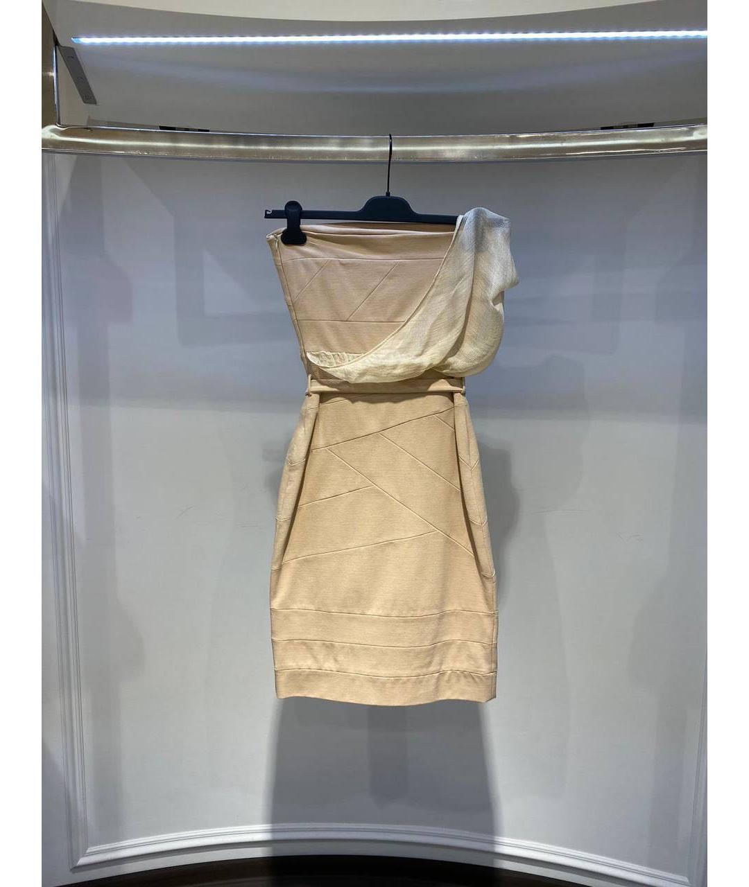 FENDI Бежевое коктейльное платье, фото 2