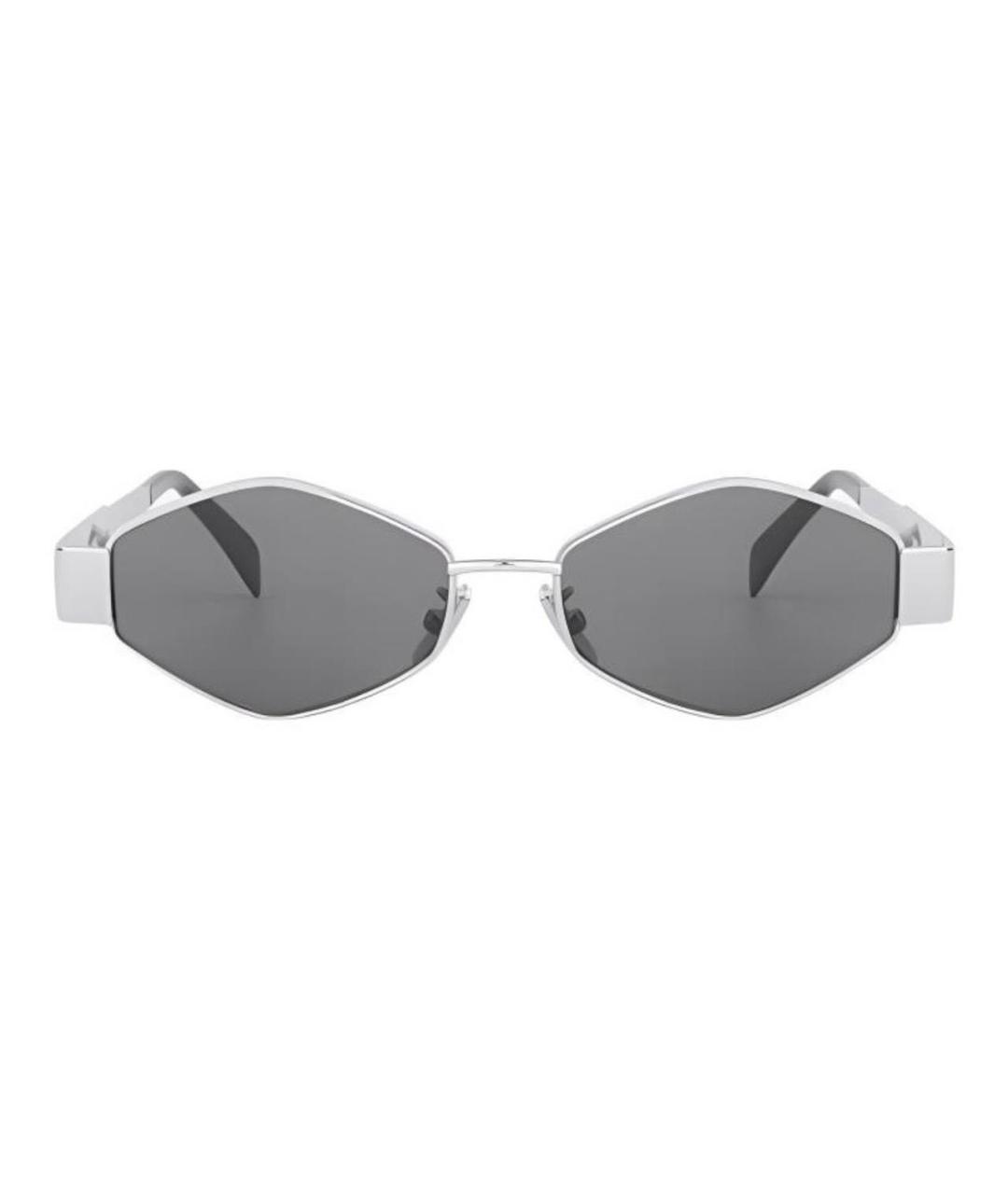 CELINE Серебряные металлические солнцезащитные очки, фото 1