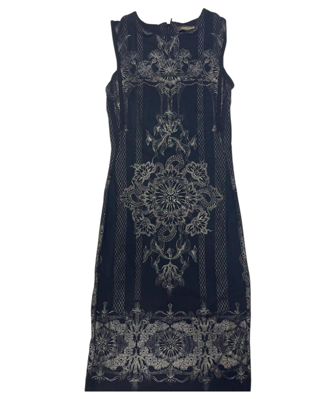 ROBERTO CAVALLI Черное полиэстеровое коктейльное платье, фото 1