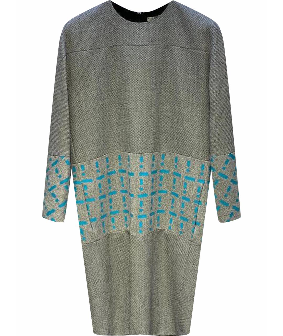 FENDI Серое шерстяное повседневное платье, фото 1