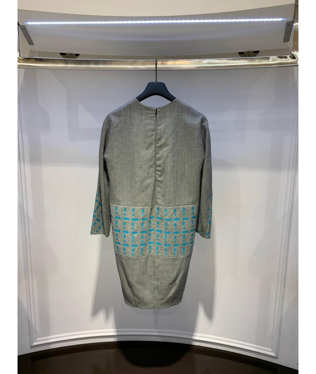 FENDI Серое шерстяное повседневное платье, фото 2