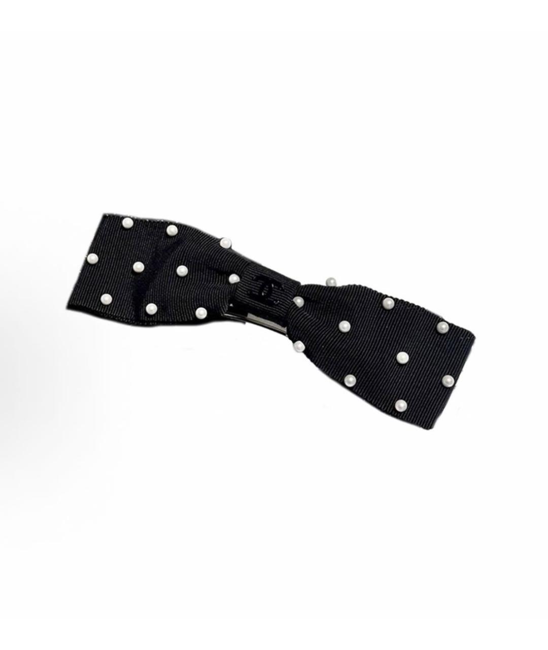 CHANEL Черная заколка, фото 7