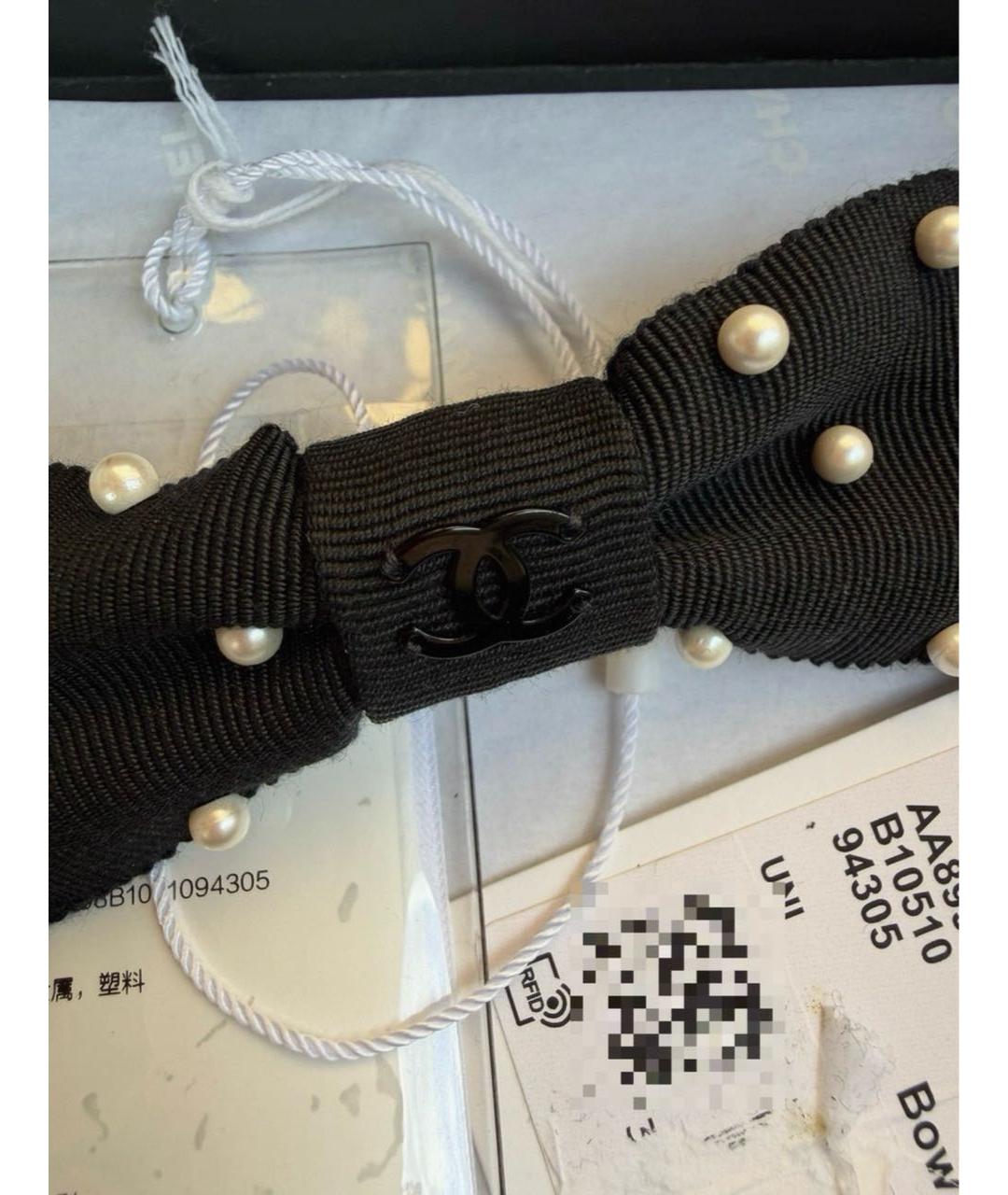 CHANEL Черная заколка, фото 3