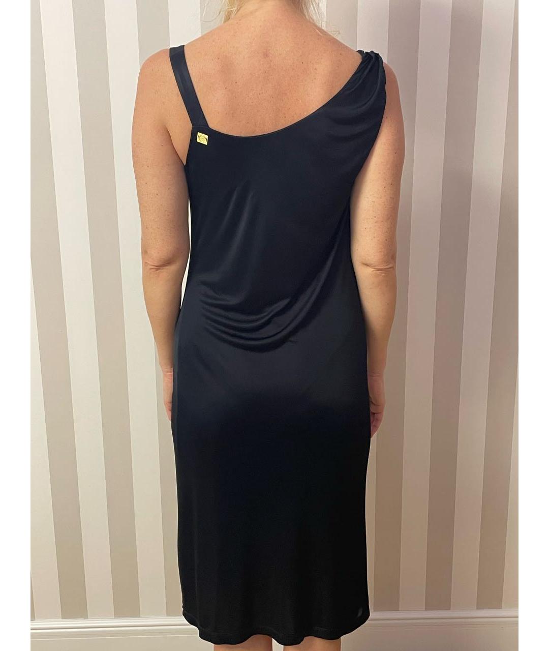 CAVALLI CLASS Черное полиэстеровое коктейльное платье, фото 2