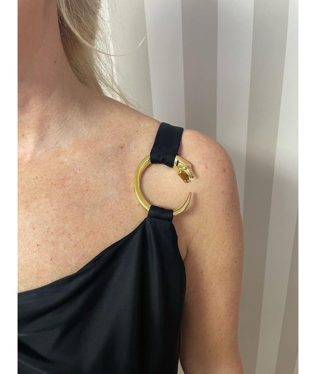 CAVALLI CLASS Черное полиэстеровое коктейльное платье, фото 3