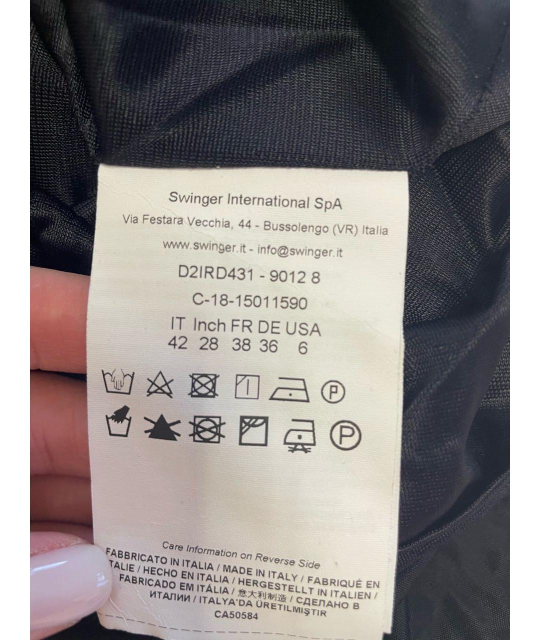 CAVALLI CLASS Черное полиэстеровое коктейльное платье, фото 4