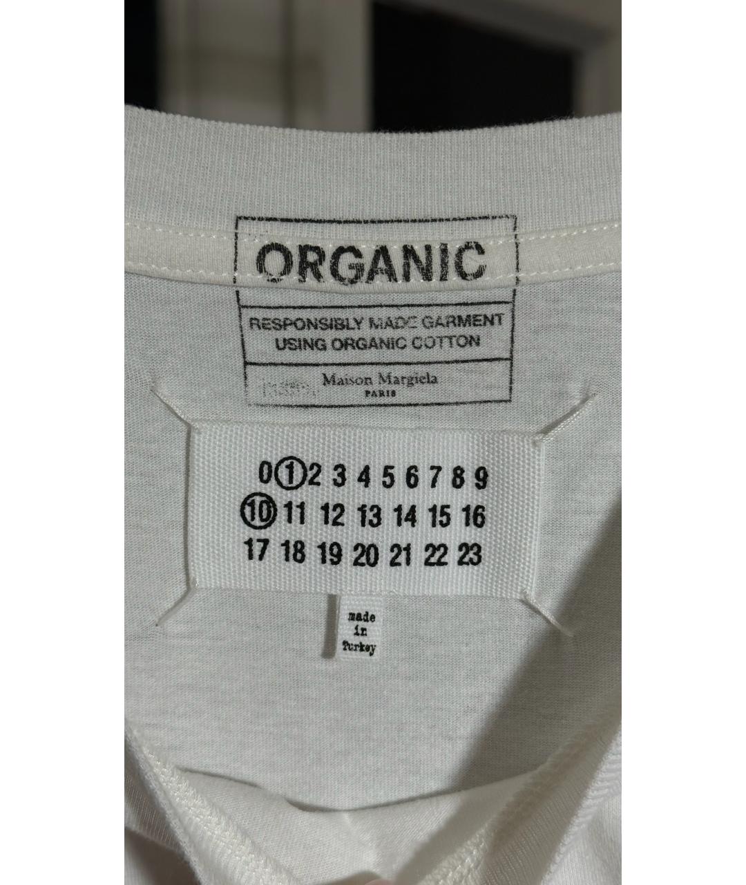 MAISON MARGIELA Белая хлопковая футболка, фото 3